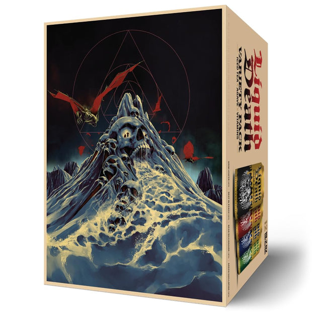 Liquid Death Iced Tea Variety 12-Pack (19.2 Oz Cans) (Grim Leafer, rest in Peach, Dead Billionaire, Green Guillotine)