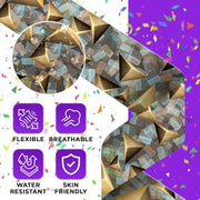 OK TAPE Patterned Kinesiology Tape, Elastic Physical Therapy Athletic Tape for Pain Relief & Muscle Support, Uncut Kinetic Tape, 2in x 16.4ft- 2 Rolls (Pyramid)