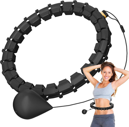 Hula Circle Hoops for Adults Weight Loss, Infinity Fitness Hoop Plus Size 65 Inch, 32 Detachable Links, Exercise Hoop Suitable for Women and Beginners