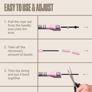 Sportbit Elite Beaded Jump Rope - Adjustable Speed Rope for Fitness, CrossFit, Boxing - Tangle-Free, Lightweight