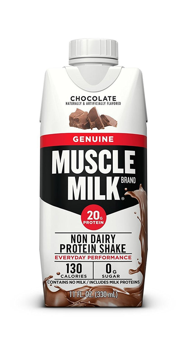 Muscle Milk Genuine Protein Shake, Chocolate, 25g Protein, 11 Fl Oz (Pack of 4)