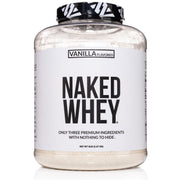 NAKED Whey Chocolate Protein Powder - Only 3 Ingredients - Grass Fed Whey Protein Powder, Organic Chocolate and Organic Coconut Sugar, No GMO, No Soy, and Gluten Free - 24 Servings