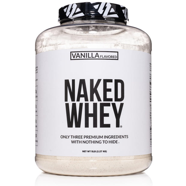 NAKED Whey Chocolate Protein Powder - Only 3 Ingredients - Grass Fed Whey Protein Powder, Organic Chocolate and Organic Coconut Sugar, No GMO, No Soy, and Gluten Free - 24 Servings