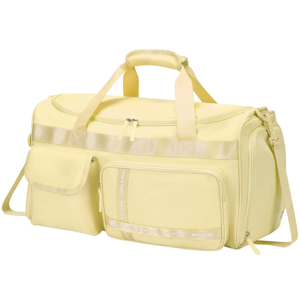 MAXTOP Gym Bag for Women Men Travel Duffle Bag Large Capacity Carry On Weekender Overnight Bag With Shoe Compartment Gym Tote Dry Wet Separation Duffel Bag for Travel