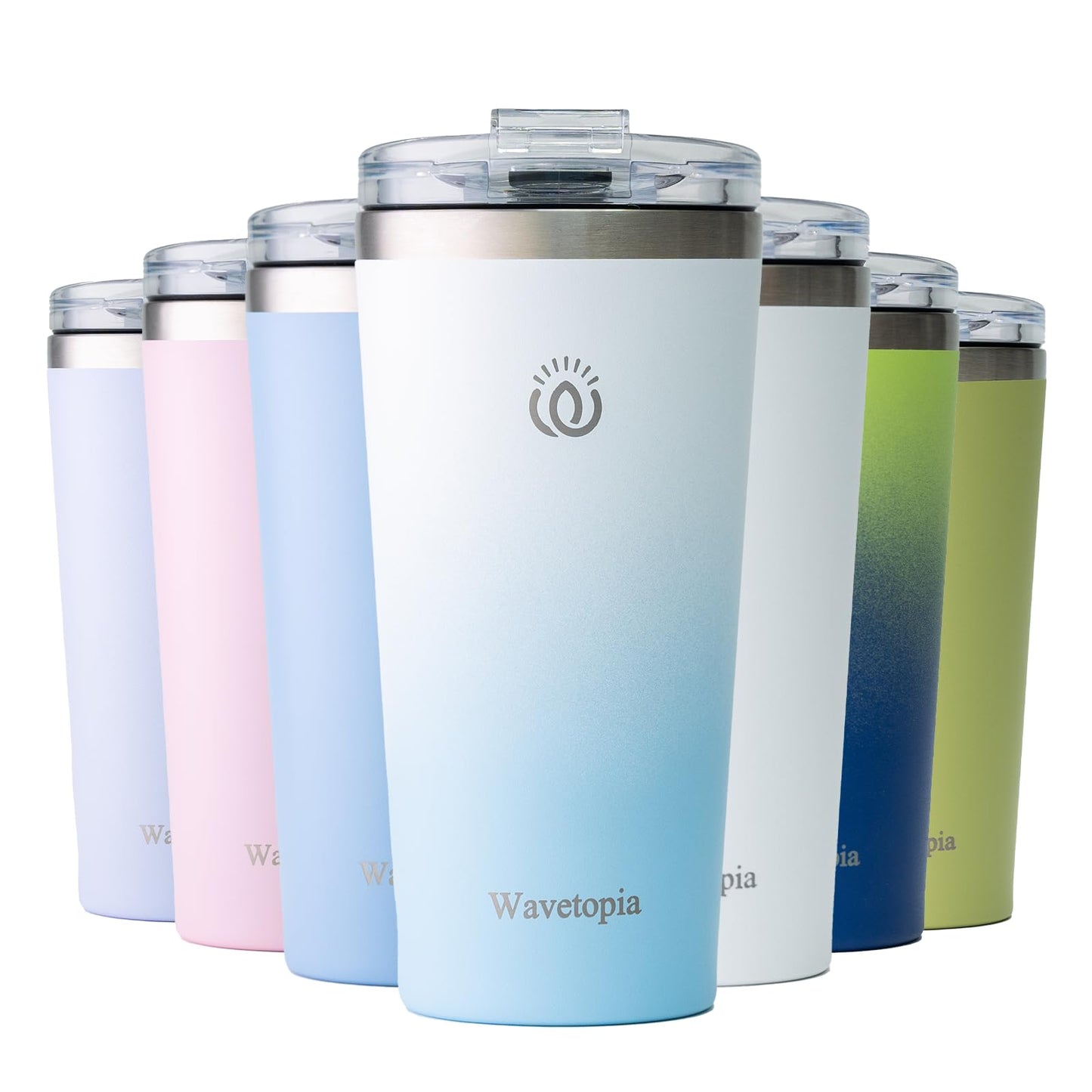 Insulated Coffee Mug with Lid, Reusable Stainless Steel Travel Coffee Cup, 16 Oz Double Wall Vacuum Spill Proof Tumbler Cups for Men and Women Hot & Cold Drinks（Black）