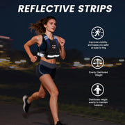 VBSD Adjustable Weighted Vest for Women Men 4-10lb/11-20lb/20-32lb Vest with 6 Ironsand Weights Body Weight Vest with Reflective Strip for Running Walking Strength Training Workouts