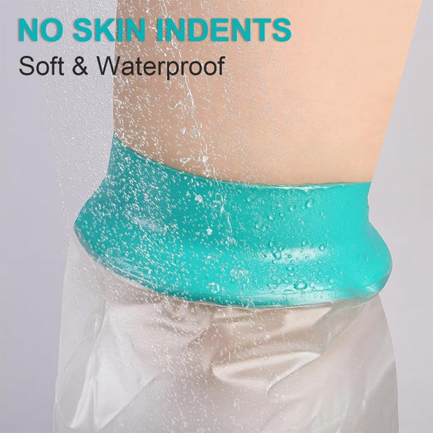 Waterproof Leg Cast Cover for Showering, Reusable Shower Sleeve for Lower Leg After Surgery, Watertight Non-Slip Adult Fracture Protector Bag, Water Proof Medical Covers for Calf/Ankle/Wound/Bandages