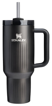 STANLEY Quencher H2.0 Tumbler with Handle and Straw 40 oz | Flowstate 3-Position Lid | Cup Holder Compatible for Travel | Insulated Stainless Steel Cup | BPA-Free | Black Chroma