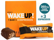 WAKE UP!™ Chocolate Caffeinated Protein Bars – 350 mg Clean Caffeine (1 Bar = 3 Espressos) • Vegan, Gluten-Free, Kosher • Plant-Based Energy + Protein • On-the-Go Focus & Endurance
