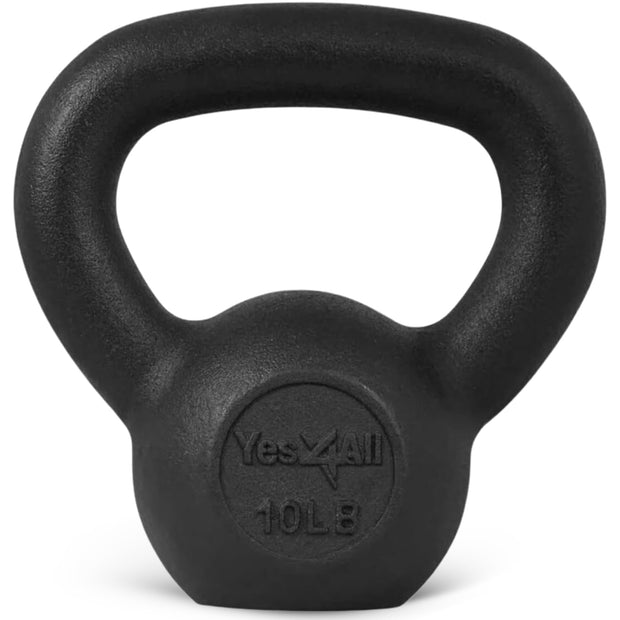 Yes4All 5-80 lbs Cast Iron Kettlebell for Dumbbell Weights Exercises, Gym, Full Body Home Workout Equipment, Push up, Grip and Strength Training