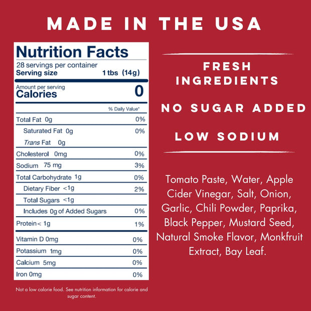 Yo Mama's Foods Keto Hickory BBQ Sauce – (Pack of 3) - Vegan, No Sugar Added, Low Carb, Low Sodium, Gluten Free, Paleo, and Made with Whole Non-GMO Tomatoes!