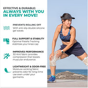 Modvel Compression Knee Brace for Women & Men, 2-Pack Knee Brace for Running Knee Pain, Knee Support Compression Sleeve, Workout Sports Knee Braces for Meniscus Tear, ACL & Arthritis Pain Relief