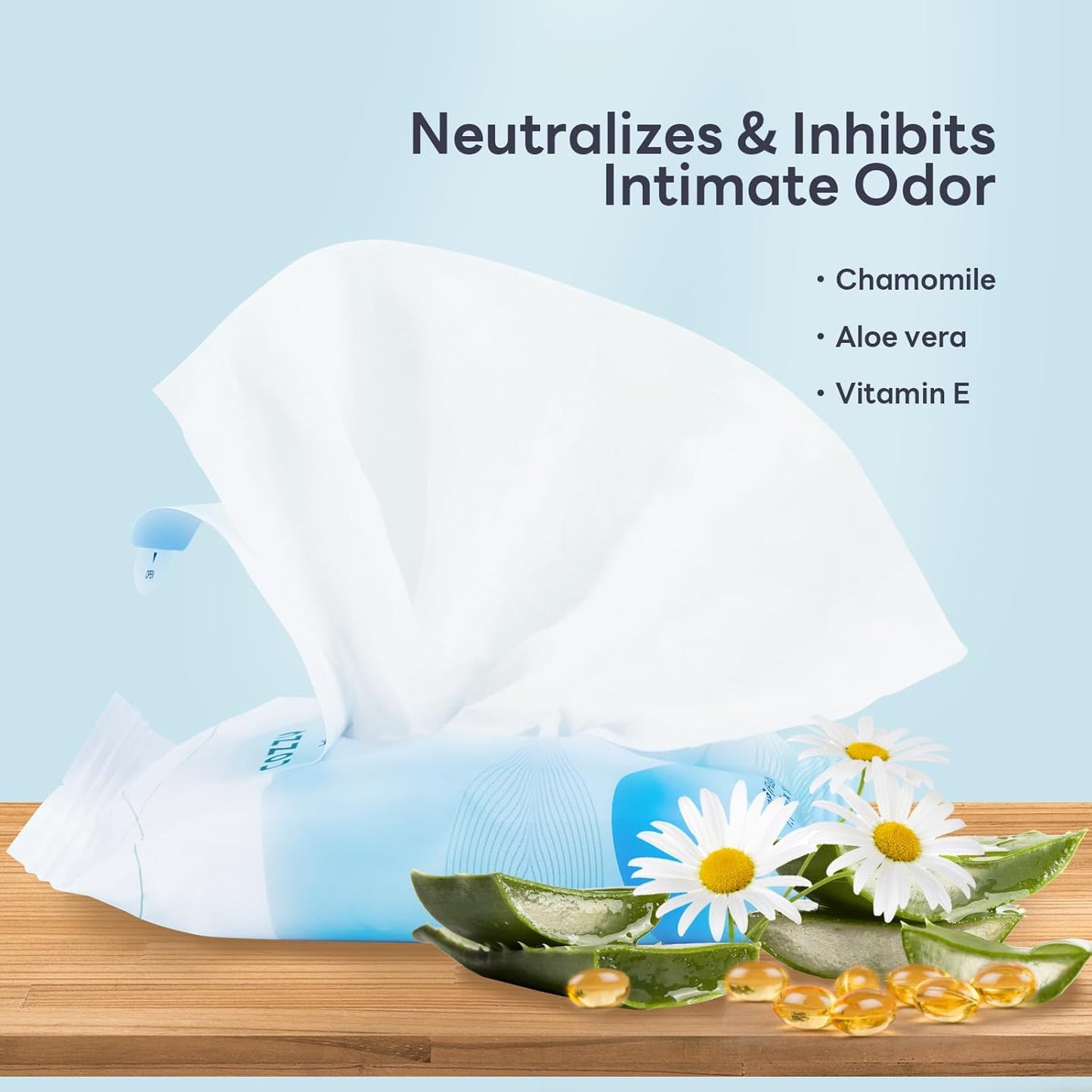 COZZY Intimate Deodorant Wipes - Flushable, Biodegradable, & Ph Balanced, Removes Odor - Gentle, All Skin Types, Alcohol Free, Paraben Free, Aluminum Free - 12 Count (Pack of 3)