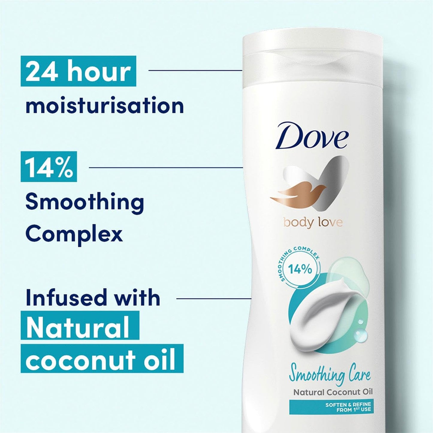 Dove Body Lotion 400Ml Restoring Ritual W/Coconut Oil & Almond Milk