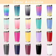 Personalized Coffee Tumbler with Picture Text Logo, Custom 20oz Insulated Stainless Steel Travel Mug with Lids, Personalized Birthday Gifts for Women Men, Custom Coffee Tumbler Cup