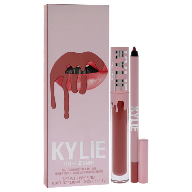 Kylie Cosmetics Matte Lip Kit - 301 Liquid Angel for Women - 2 Pc 0.10oz Matte Liquid Lipstick, 0.03oz Lip Liner
