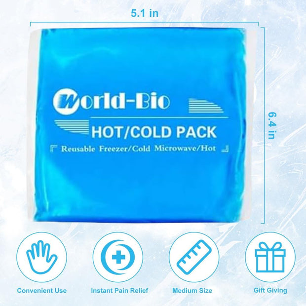 Soft Ice Packs Reusable Gel Pack 2, Hot and Cold Gel Ice Packs for Injuries, Headaches, Joint Pain Relief, Comfort Ice Pack Flexible Therapy on Neck, Ankle, Knee, Leg, Shoulder, Elbow, Wrist, Feet