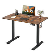 Furmax Electric Height Adjustable Standing Desk Large 55 x 24 Inches Sit Stand Up Desk Home Office Computer Desk Memory Preset with T-Shaped Metal Bracket, Black