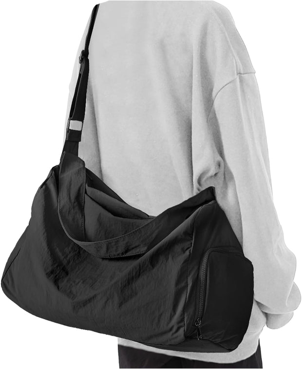 Small Gym Bag with Shoe Compartment, Workout Sport Duffle Bag for Women Travel, Waterproof Shoulder Overnight Bags Lightweight Carry on Tote Bags for Swim, Yoga, Dance