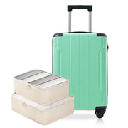 Merax Luggage Sets 3-Piece Hardshell with Spinner Wheels Lightweight Suitcase with Corner Guards (Green, 20/24/28)