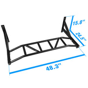 Yes4All Multi-Grip Wall Mount Pull-Up Bar, 16 Inches & 24 Inches Reversible Stud and Wall Compatibility Mounted Pull Up Bar Design, Solid Construction Strength Training