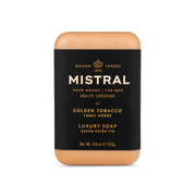 Mistral Cedarwood Marine Luxury Bar Soap for Men | Men’s Natural Soap Bar | Paraben, Phthalates Free | Moisturizing & Triple-Milled Natural Soap for Men - Made in France | Large, 8.8 oz