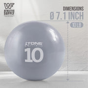 WF Athletic Supply Weighted Toning Ball, Soft Weighted Exercise Ball, Soft Medicine Balls for Exercise, Yoga, Pilates & Physical Therapy, 6, 8, 10 LB, Option Available in Single, Pair & Set with Rack