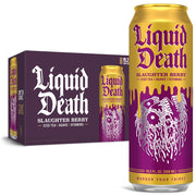 Liquid Death, Rest in Peach Iced Tea, 12-Pack (12 oz Cans), Peach Flavored Back Tea, Low Calorie, No Artificial Sweeteners, B12 & B6 Vitamins