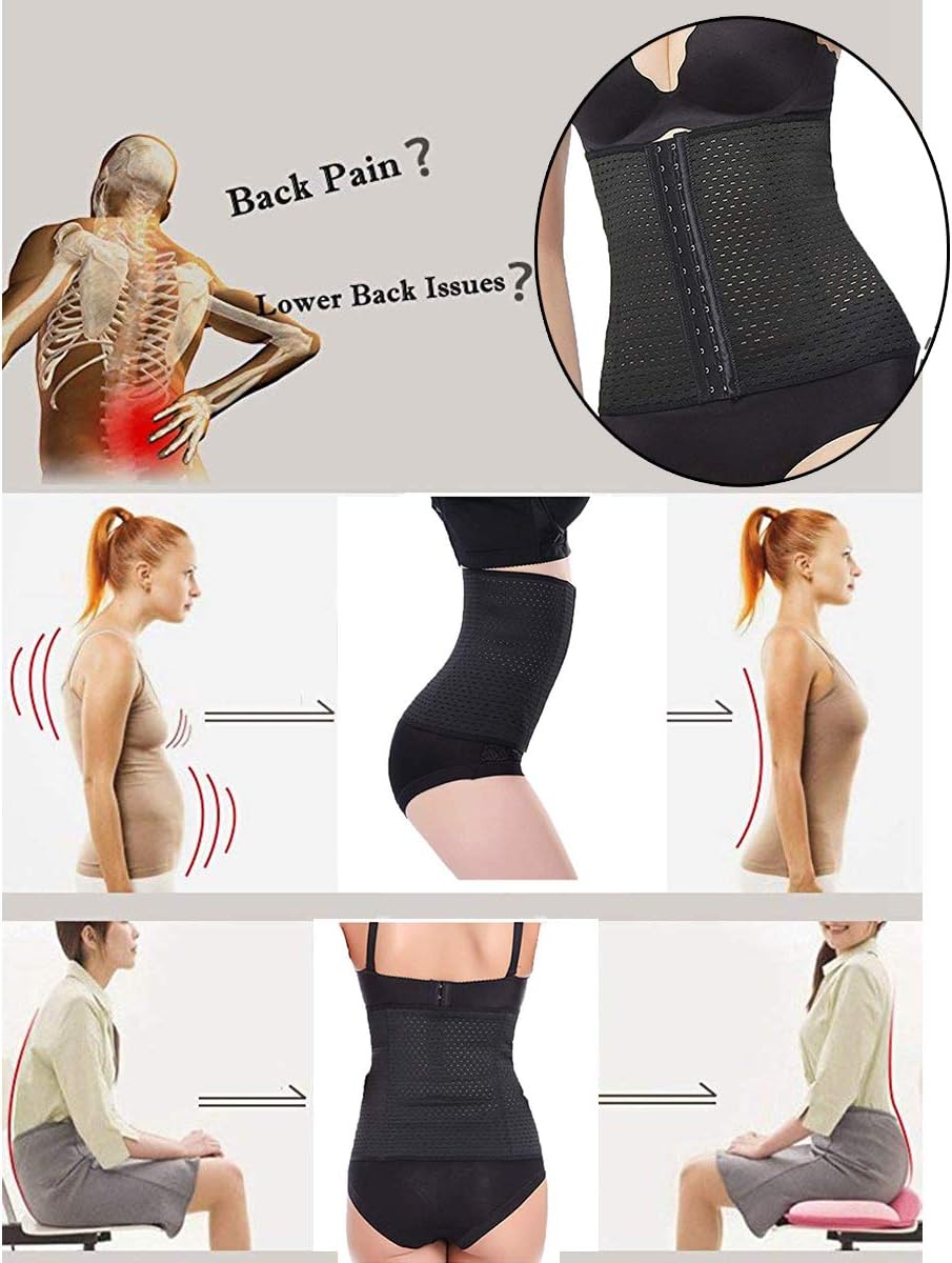 FUT Waist Trainer for Women Tummy Control Body Shaper Waist Cincher Shapewear with Steel Bones