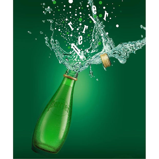Perrier Sparkling Natural Mineral Water, 11 Oz Glass Bottles - (Pack of 12) - (Total of 132 Fl Oz)
