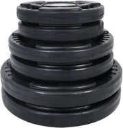 Olympic Cast Iron Plate for Strength Training and Weightlifting, Pairs, Sets or Set with Barbell, Multiple Sizes