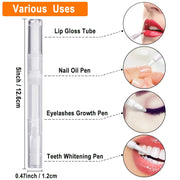 10 Pack 3 ML Transparent Twist Pens, Empty Cuticle Nail Oil Pen with Brush Tip, Cosmetic Lip Gloss Containers Applicators Eyelash Growth Liquid Tube