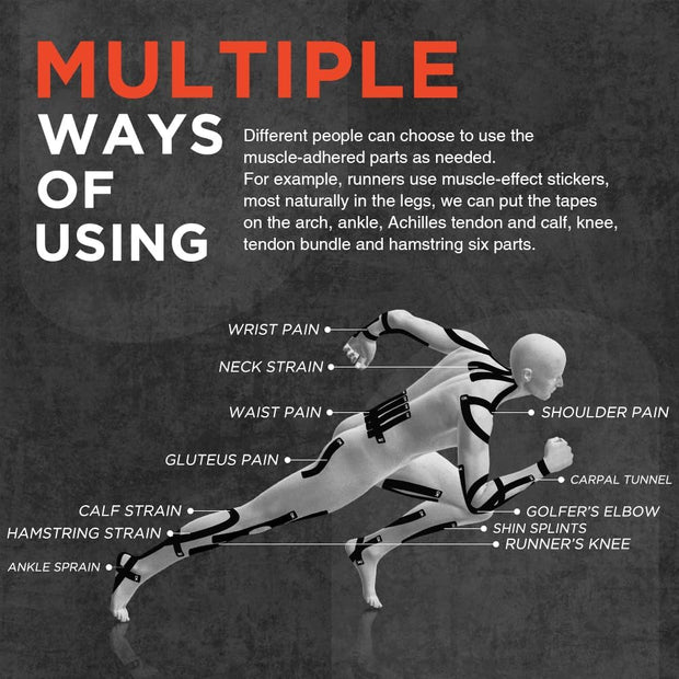 OK TAPE Synthetic Kinesiology Tape Precut Strips, Waterproof Kinesiology Athletic Tape for Joint & Muscle Support, Reflective and Durable Tape, 2in×16.4ft Roll 20PCS | Beige