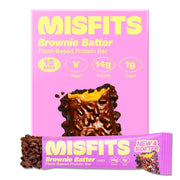 Misfits Vegan Protein Bars - Updated Gluten Free Recipe | Plant Based, Low Sugar & Carb, High Fiber Snacks | Variety Pack of 12 (4 Flavors)