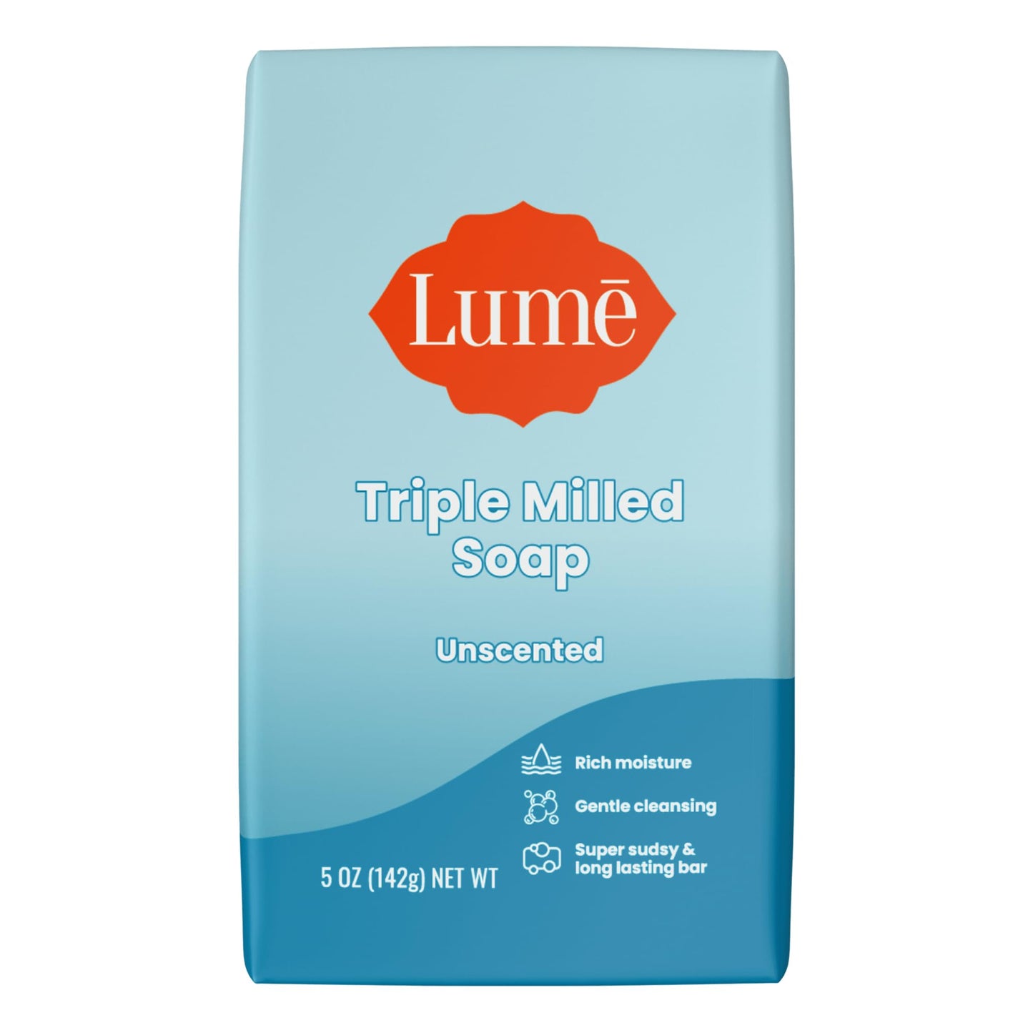 Lume Triple Milled Bar Soap - Rich Moisture & Gentle Cleansing - Paraben Free, Phthalate Free, Skin Safe - 5 ounce (Lavender Sage)