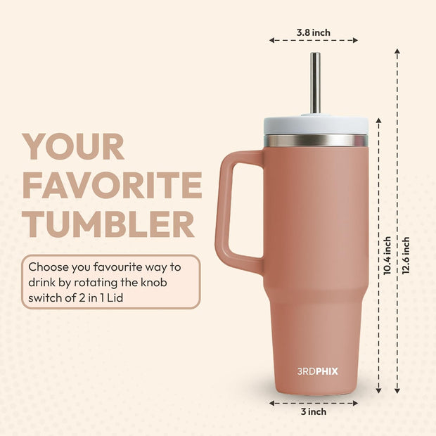 Leakproof, Eco-Friendly Tumbler Bottle – Multi-Use Protein Shaker, Smoothie Cup & Water Bottle – White Marble, Pink, Beige, Black (Pink, Pack Of 2)