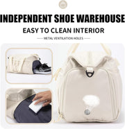 Weekender Duffel Bag with Shoe Compartment And Wet Pocket-Luggage Everyday Overnight Bag for Men and Women Travel-Carry On Gym Bag