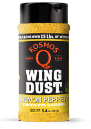 Kosmos Q Seven Pepper Face Lift Spicy Hot Wing Dust, Spicy Chicken Wing Seasoning for Chicken, Fries, Burgers, Queso, Beans & More, Flavorful Heat with 7-Pepper Blend Dry Rub Seasoning Dust, 5 Oz