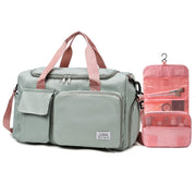 Small Gym Bag for Women, Travel Duffle Bag Carry On Weekender Bag with Shoe Compartment
