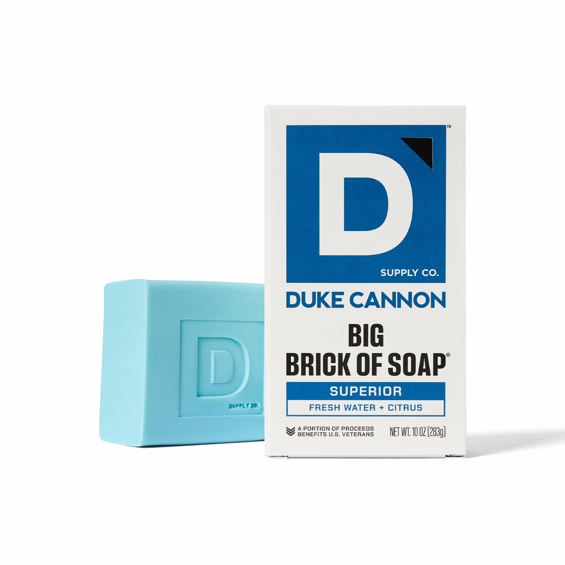 Duke Cannon Supply Co. Extra Large Bar Soap - Men's Natural Bar Soap with a Masculine Scent - USA-Made Soap for Men - All Skin Types - Big Brick of Soap - Gun Smoke (10 oz)