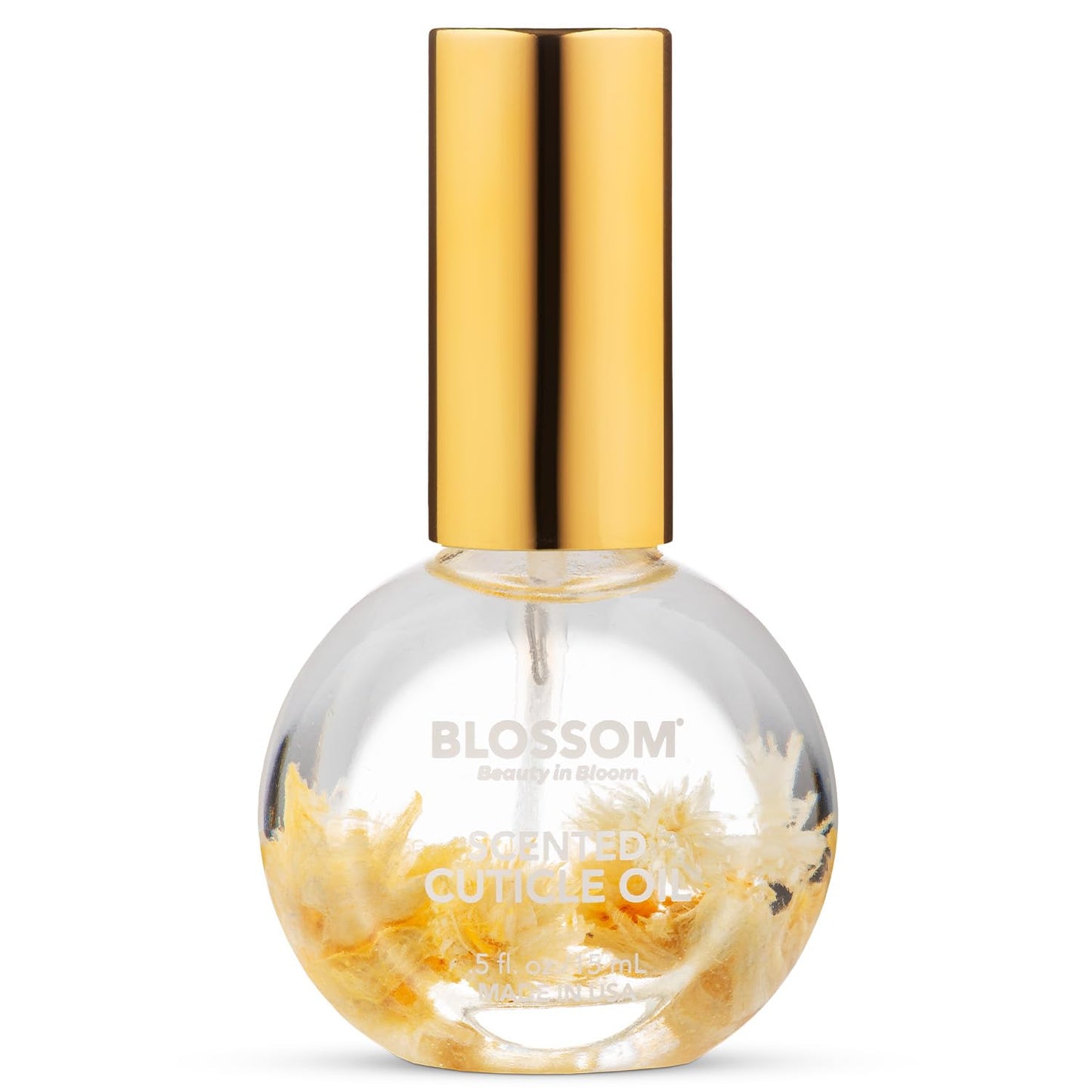 Blossom Cuticle Oil for Nails, Hydrating, Moisturizing, Scented Nail Oil Cuticle Care, Infused with Real Flowers, Made in USA, 0.5 fl. oz, Rose