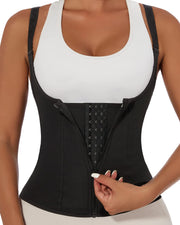 YADIFEN Waist Trainer Vest for Women,Zipper Corset Body Shaper for Tummy Control Neoprene Cincher Tank Top with Straps
