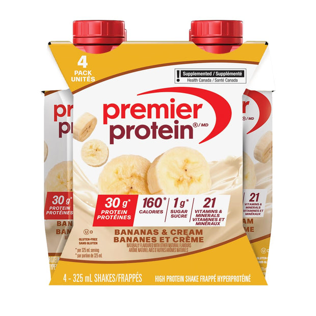 Premier Protein Shake, Cinnamon Roll, 30g Protein, No Added Sugar, 24 Vitamins & Minerals to Support Immune Health, 11 fl oz, 4 Pack (Packaging May Vary)