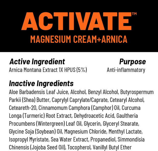 KT Health, Magnesium Cream, Activate - Warms & Loosens Tight Muscles - Use Pre-Workout to Reduce Stiffness