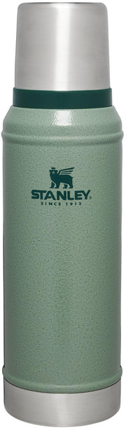 Stanley Classic Legendary Vacuum Bottle 2.0 qt | Wide Mouth with Leakproof Cup Lid | Keep Drinks Hot or Cold | Packable for Travel | Insulated Stainless Steel Thermos | BPA-Free | Hammertone Green