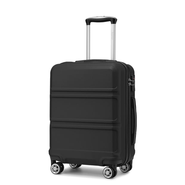 Kono 3 Piece Luggage Sets Expandable(only 28") Lightweight with Spinner Wheels TSA Lock Hardside Travel Rolling Suitcases 20in 24in 28in Carry on Pink