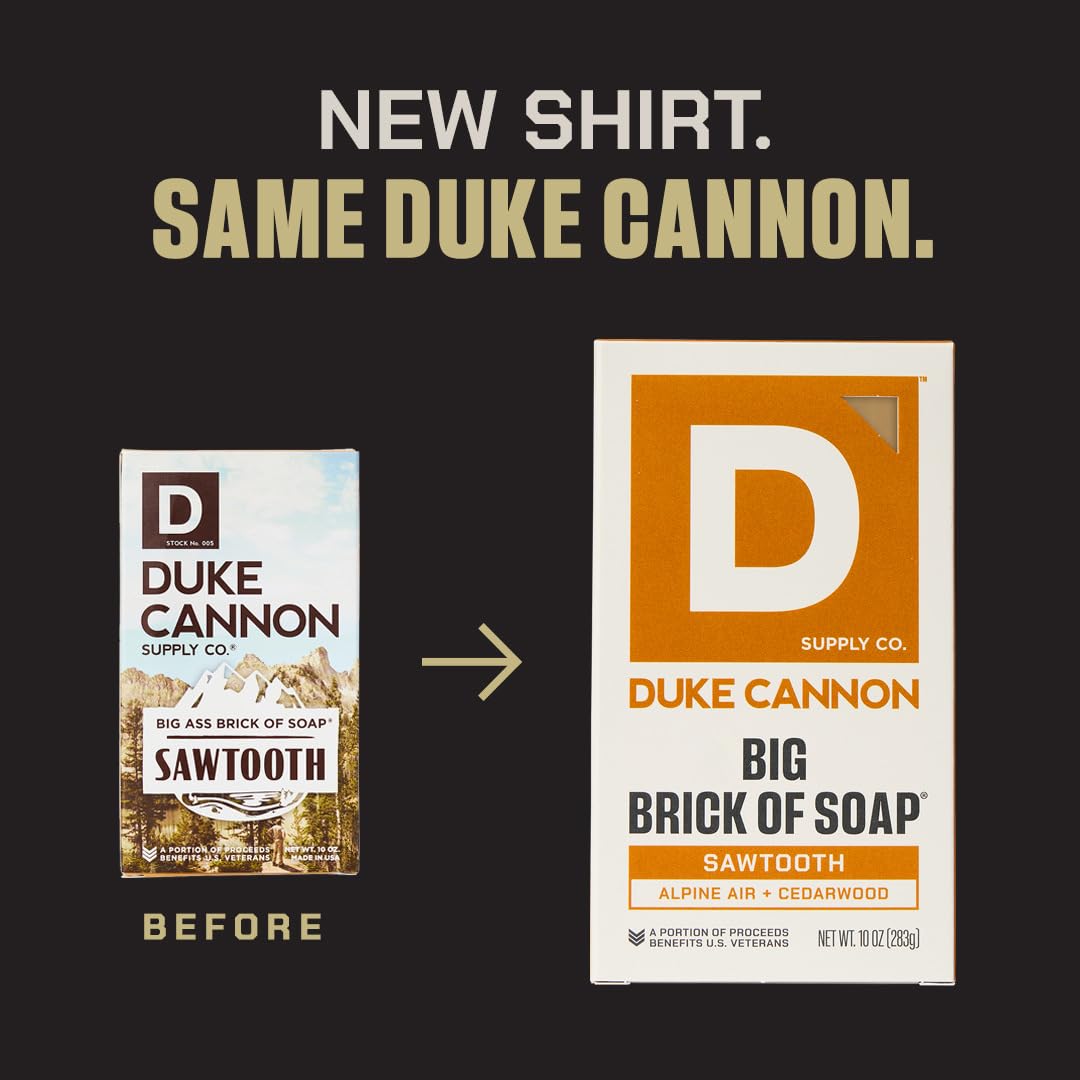 Duke Cannon Supply Co. Big Brick of Soap Bar for Men, Variety Pack (Bourbon, Sawtooth, Midnight Swim, Naval Diplomacy, High Country & Gun Smoke) - All Skin Types, 10 oz. (6 Pack)