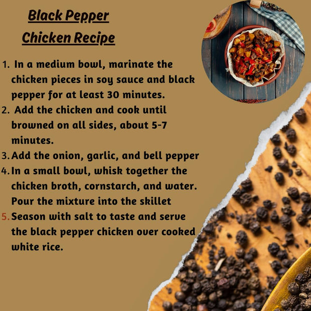 Tropical Goodness Organic Black Peppercorns Whole 16 oz/1lb, For grinder refill, Authentic Tropical Flavour, USDA & Kosher Certified, Non-GMO, Gluten-Free