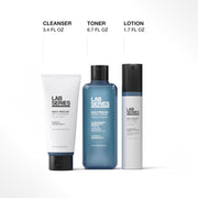 Lab Series Daily Rescue Men's Skincare Set - Essential Skin Care Routine Kit Includes Face Wash for Men - Hydrating Face Toner - Men's Face Moisturizer Cream