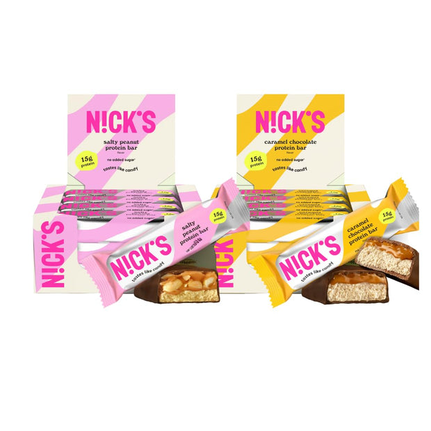 Nick’s Mint Chocolate Protein Bars – 12-Count Box | High Protein, Low Calories, Low Carbs, Keto Friendly, No Added Sugar